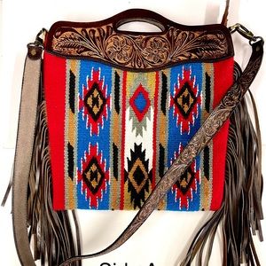 Boho fringe crossbody handbag